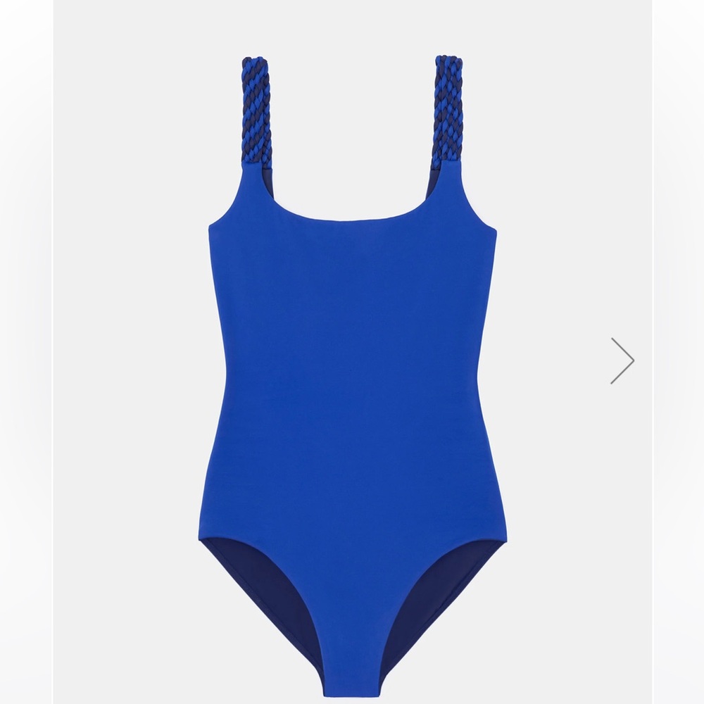 Vibrant Blue/navy reversible One-Piece Swimsuit, small